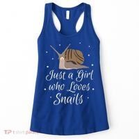 Just A Girl Who Loves Snails Cute Slug Gift Snail Cute Gift Women's Tank Top thumb 0