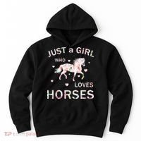 JUST A GIRL WHO LOVEs Horses Hoodie thumb 0