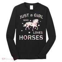 JUST A GIRL WHO LOVEs Horses Long Sleeve Shirt thumb 0