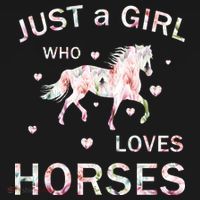 JUST A GIRL WHO LOVEs Horses Long Sleeve Shirt thumb 2
