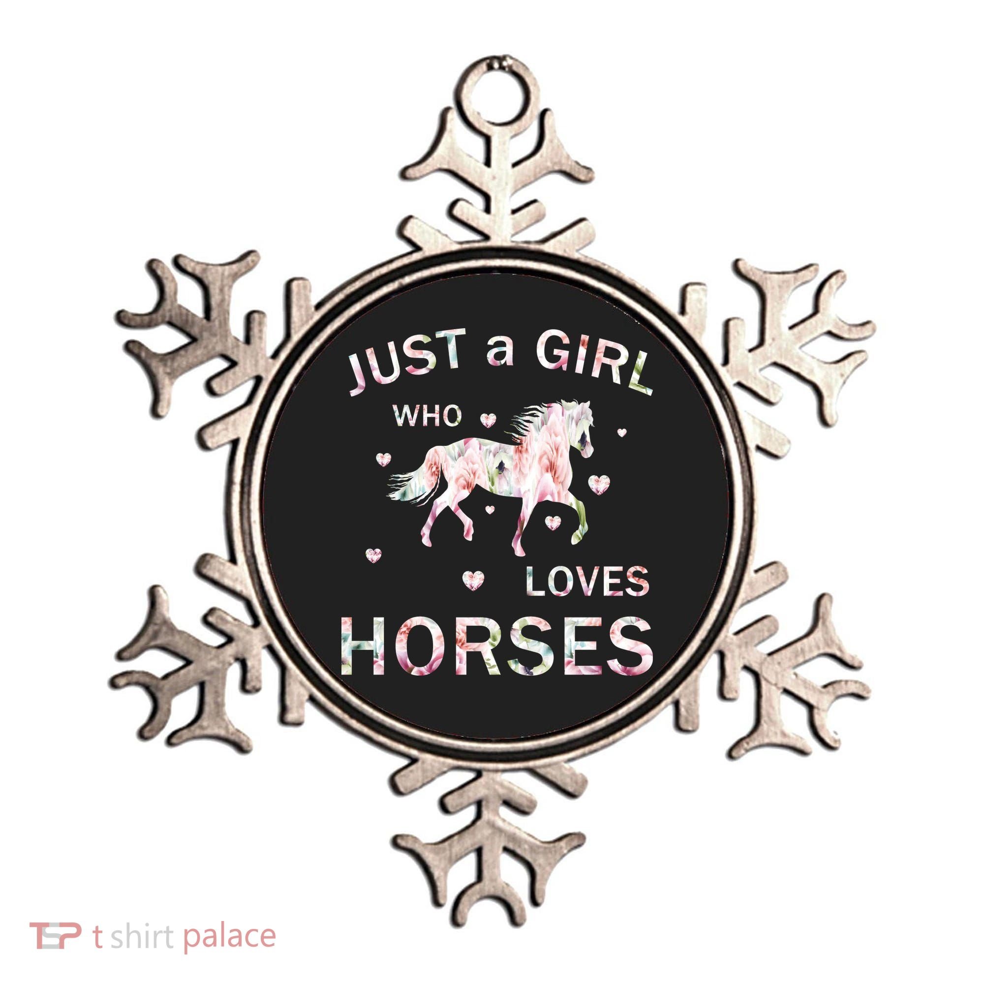 JUST A GIRL WHO LOVEs Horses Ornament