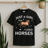 JUST A GIRL WHO LOVEs Horses T-Shirt thumb 2
