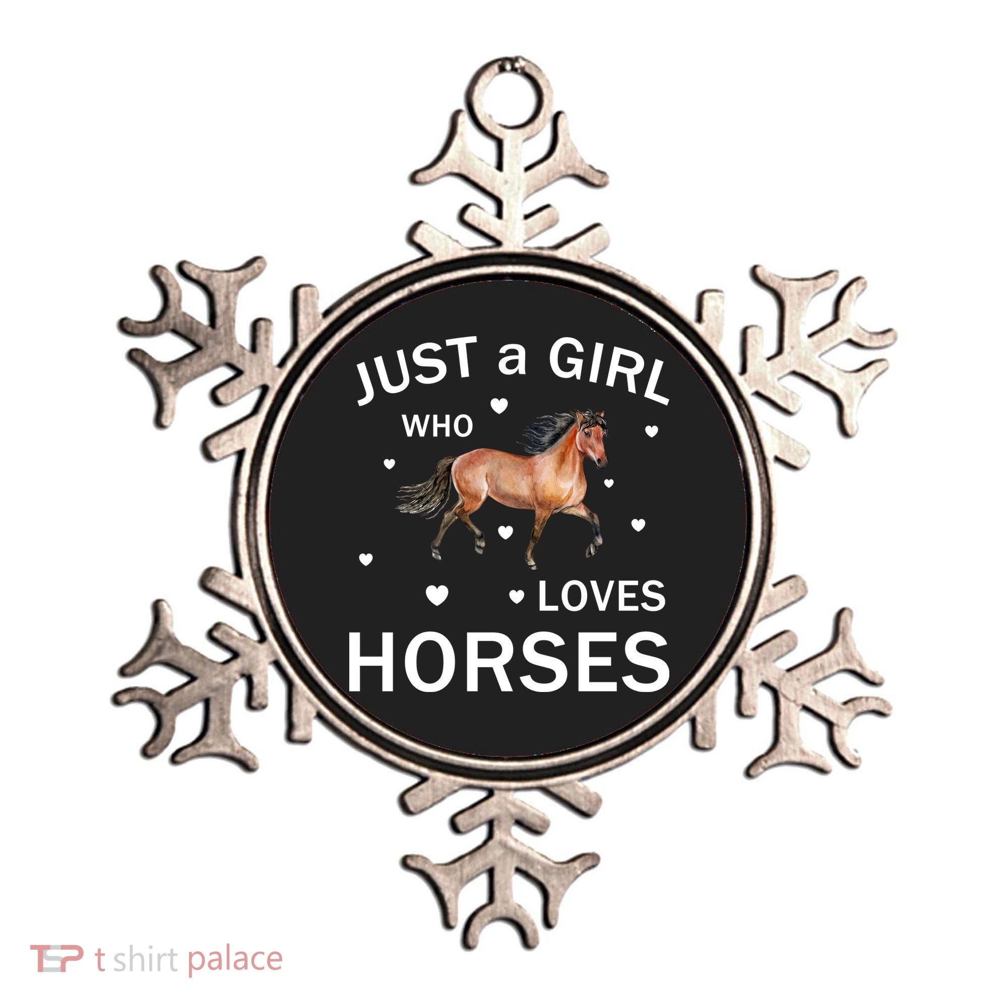 JUST A GIRL WHO LOVEs Horses Ornament