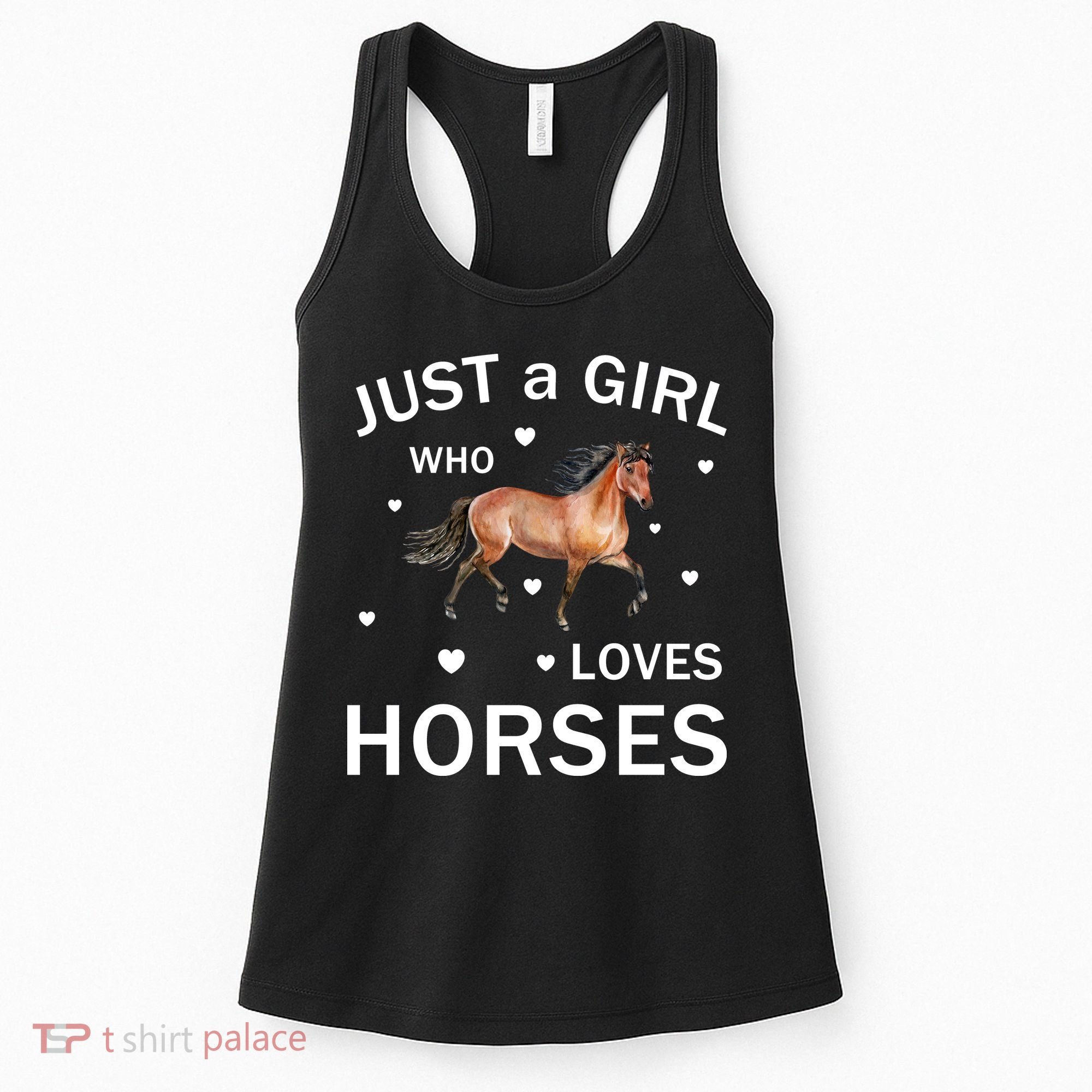 JUST A GIRL WHO LOVEs Horses Women's Tank Top