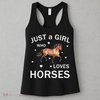 JUST A GIRL WHO LOVEs Horses Women's Tank Top thumb 3