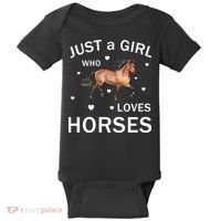 JUST A GIRL WHO LOVEs Horses Baby Bodysuit thumb 0