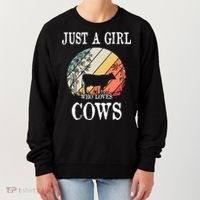 Just A Girl Who Loves Cows Cute Gift Women's Sweatshirt thumb 0