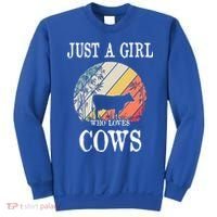 Just A Girl Who Loves Cows Cute Gift Sweatshirt thumb 0
