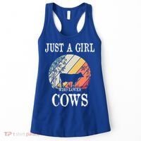 Just A Girl Who Loves Cows Cute Gift Women's Tank Top thumb 0