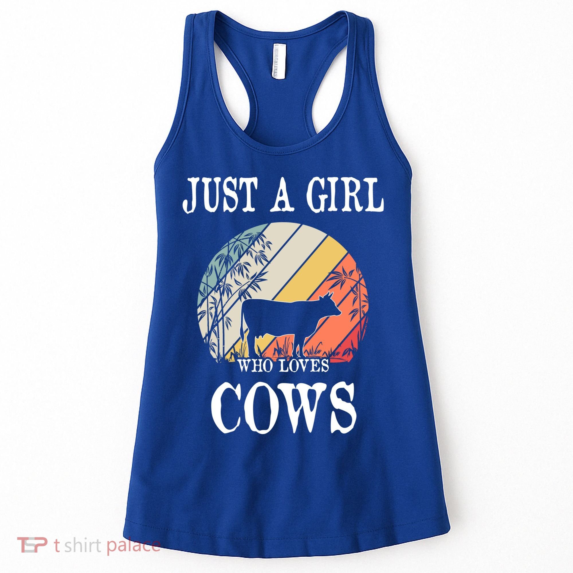 Just A Girl Who Loves Cows Cute Gift Women's Tank Top