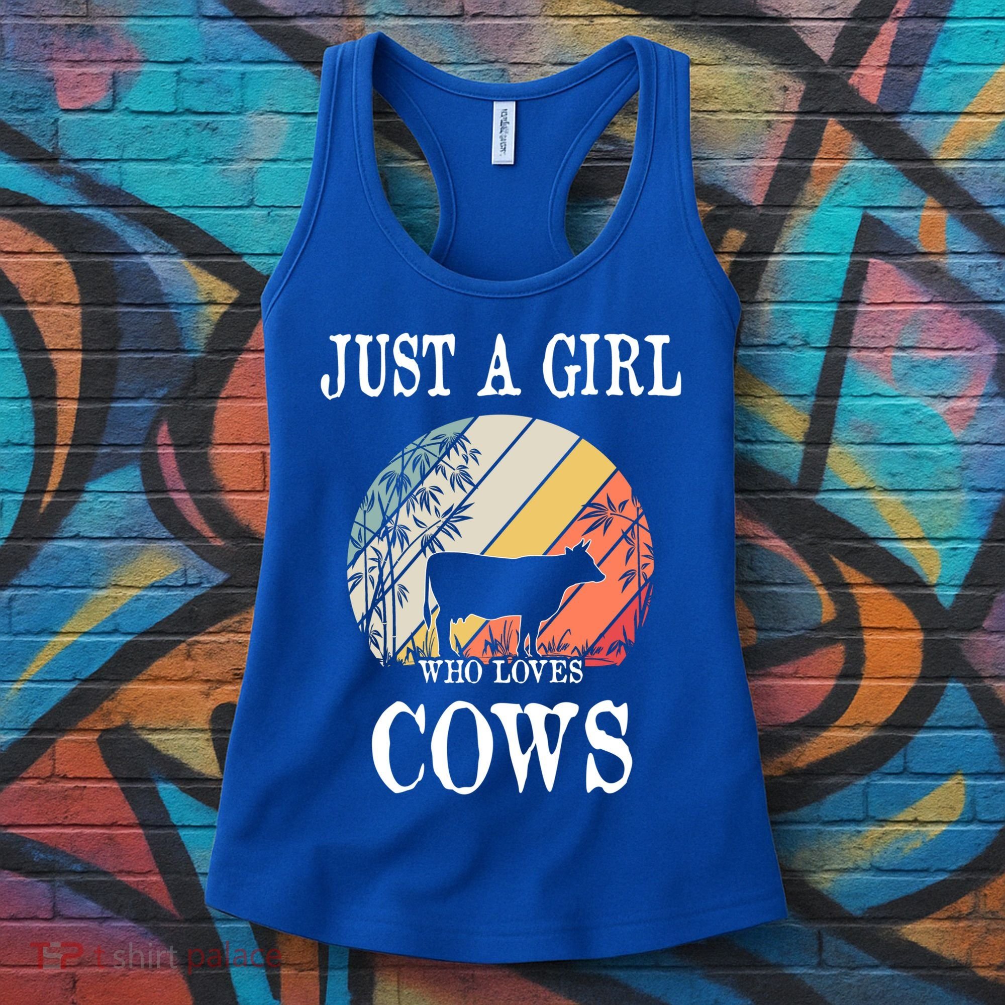 Just A Girl Who Loves Cows Cute Gift Women's Tank Top