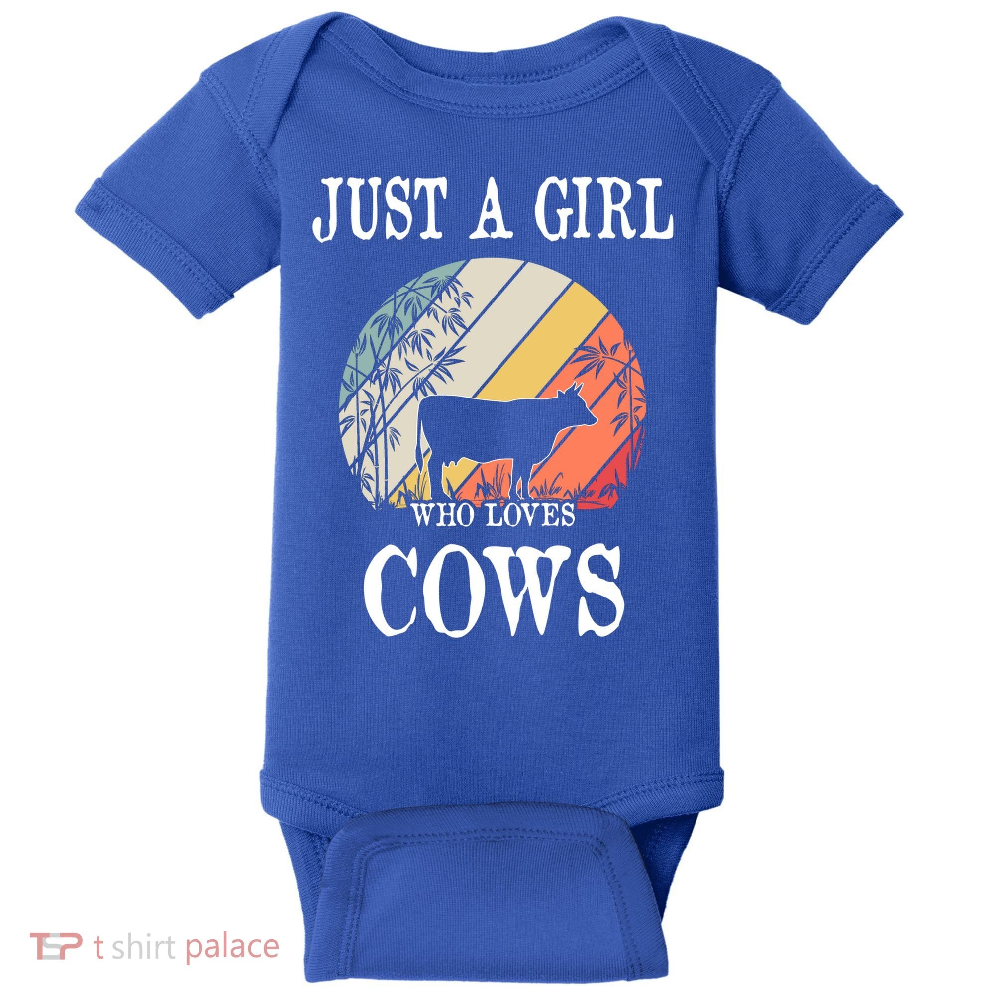 Just A Girl Who Loves Cows Cute Gift Baby Bodysuit