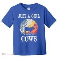 Just A Girl Who Loves Cows Cute Gift Toddler T-Shirt thumb 0
