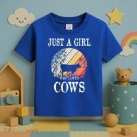 Just A Girl Who Loves Cows Cute Gift Toddler T-Shirt thumb 3