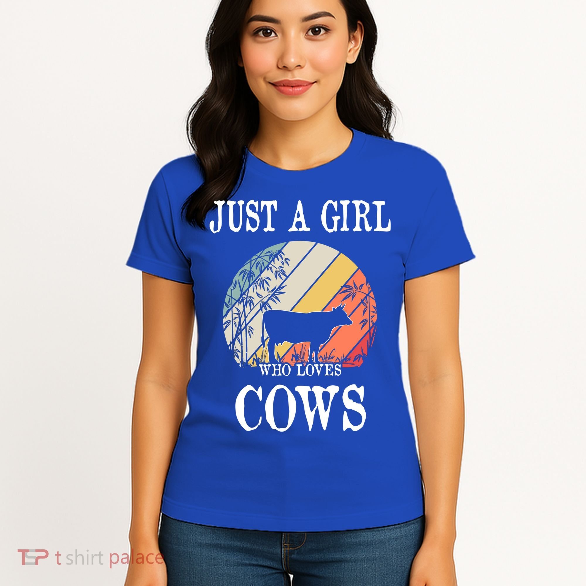 Just A Girl Who Loves Cows Cute Gift Women's T-Shirt