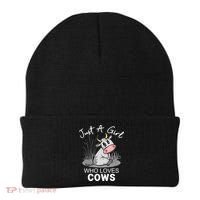 Just A Girl Who Loves Cows Cute Gift Beanie thumb 0