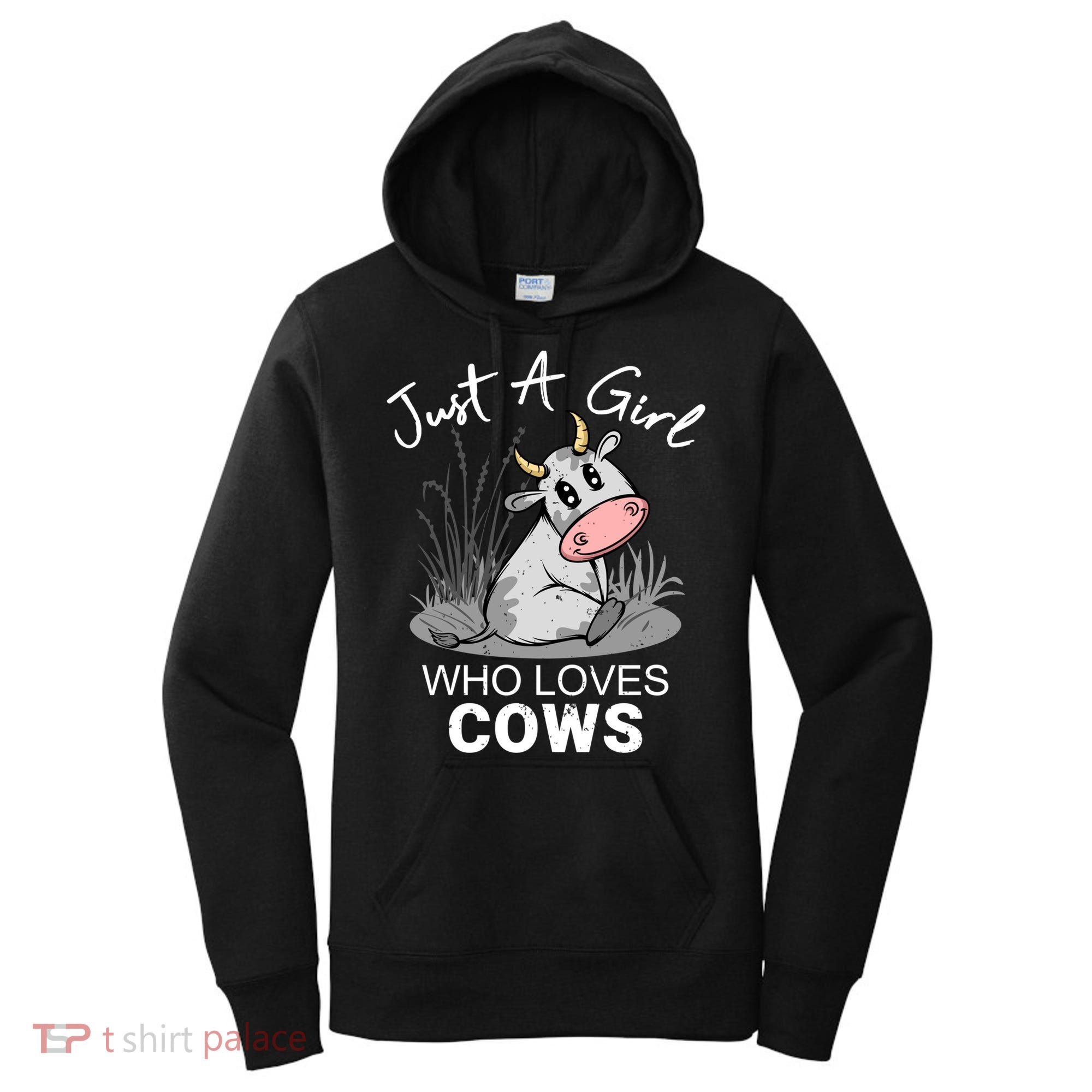 Just A Girl Who Loves Cows Cute Gift Women's Hoodie
