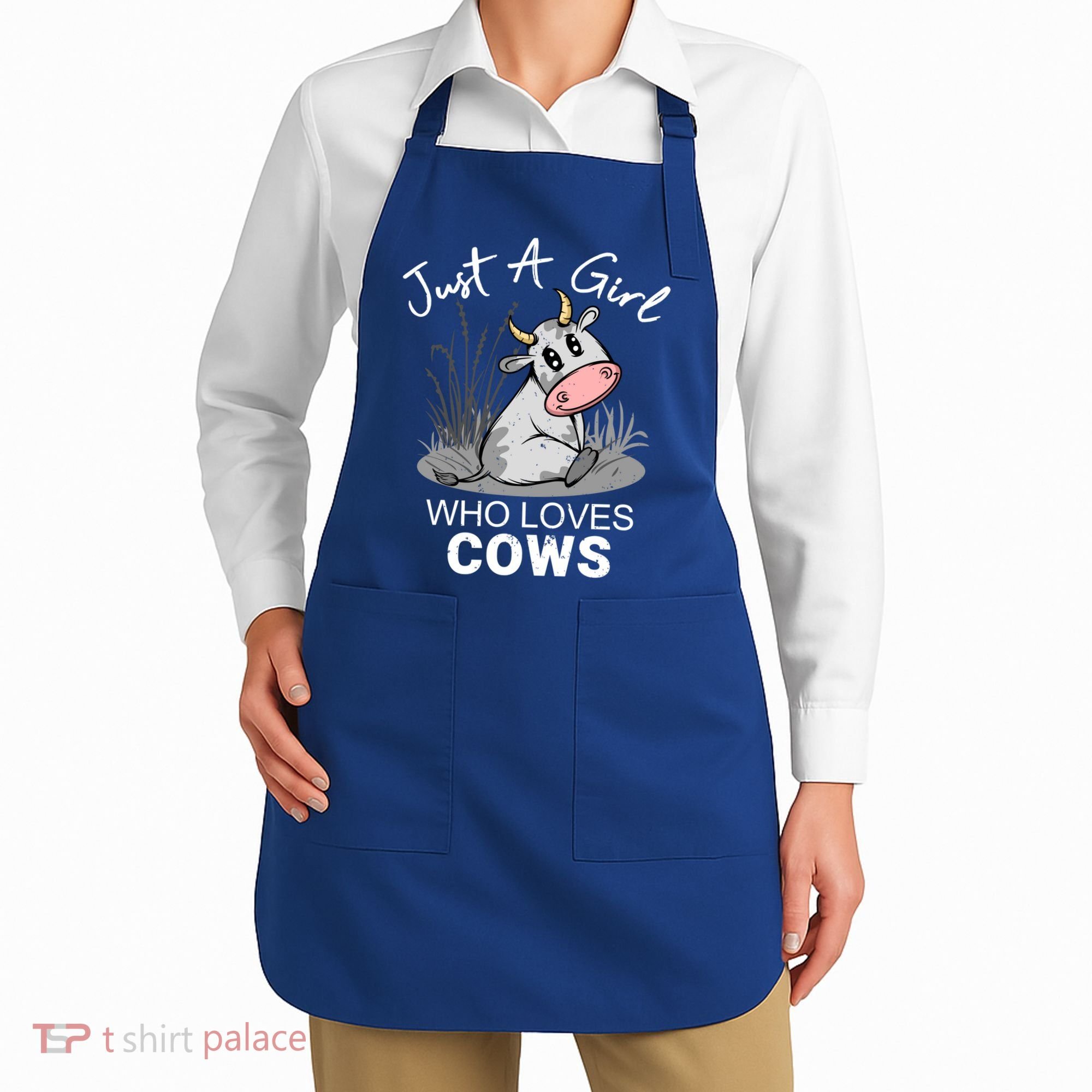 Just A Girl Who Loves Cows Cute Gift Apron