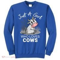 Just A Girl Who Loves Cows Cute Gift Sweatshirt thumb 0
