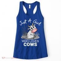 Just A Girl Who Loves Cows Cute Gift Women's Tank Top thumb 0