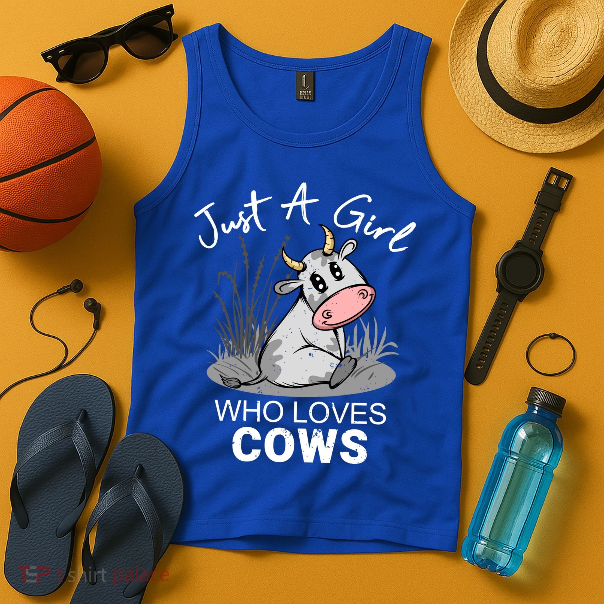 Just A Girl Who Loves Cows Cute Gift Tank Top