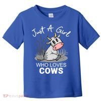 Just A Girl Who Loves Cows Cute Gift Toddler T-Shirt thumb 0