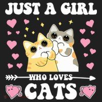 Just A Girl Who Loves Cats Beanie thumb 2