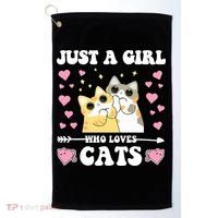 Just A Girl Who Loves Cats Golf Towel thumb 0