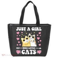 Just A Girl Who Loves Cats Tote Bag thumb 0