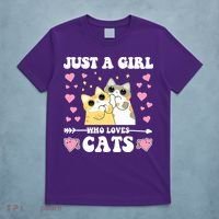 Just A Girl Who Loves Cats T-Shirt thumb 5