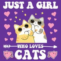 Just A Girl Who Loves Cats T-Shirt thumb 7