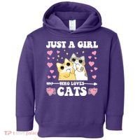 Just A Girl Who Loves Cats Toddler Hoodie thumb 0