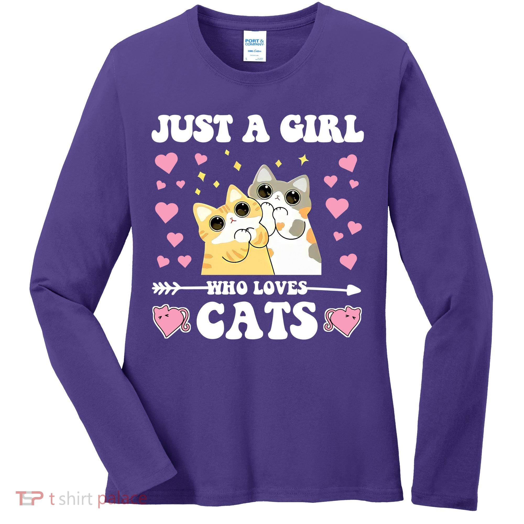 Just A Girl Who Loves Cats Women's Long Sleeve Shirt