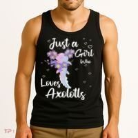 Just A Girl Who Loves Axolotls Tank Top thumb 3