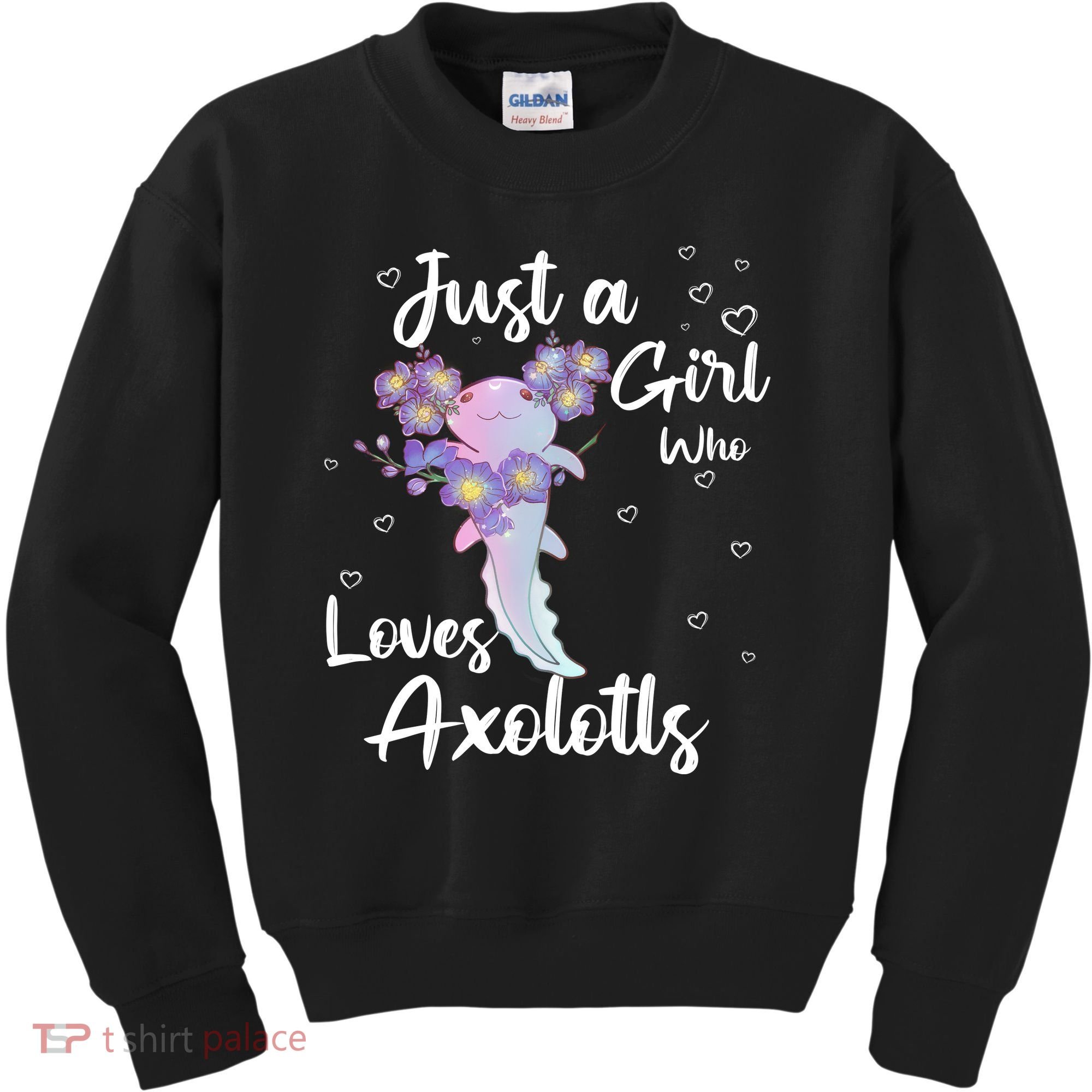 Just A Girl Who Loves Axolotls Kids Sweatshirt