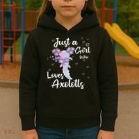Just A Girl Who Loves Axolotls Kids Hoodie thumb 3