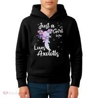Just A Girl Who Loves Axolotls Kids Hoodie thumb 4