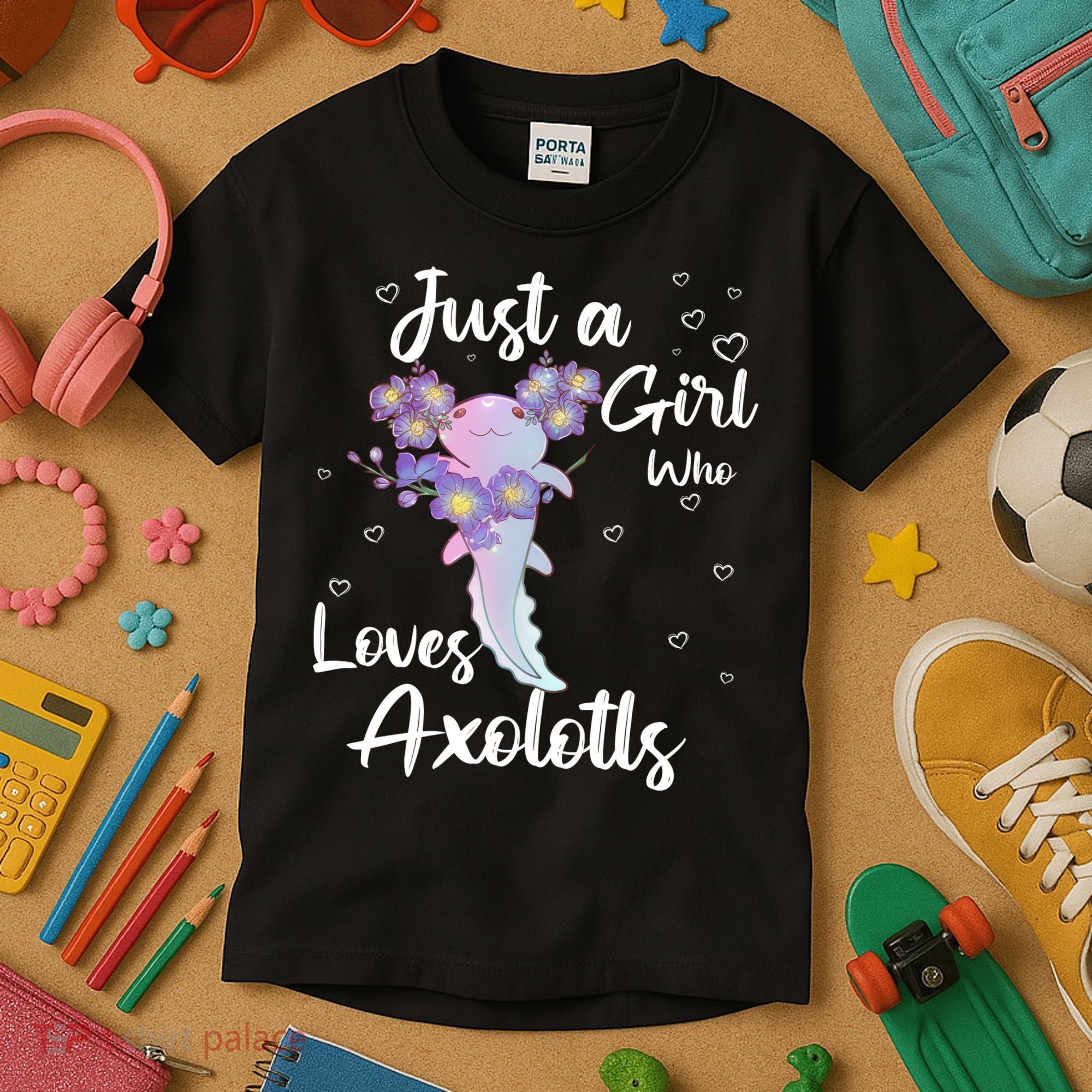 Just A Girl Who Loves Axolotls Kids T-Shirt
