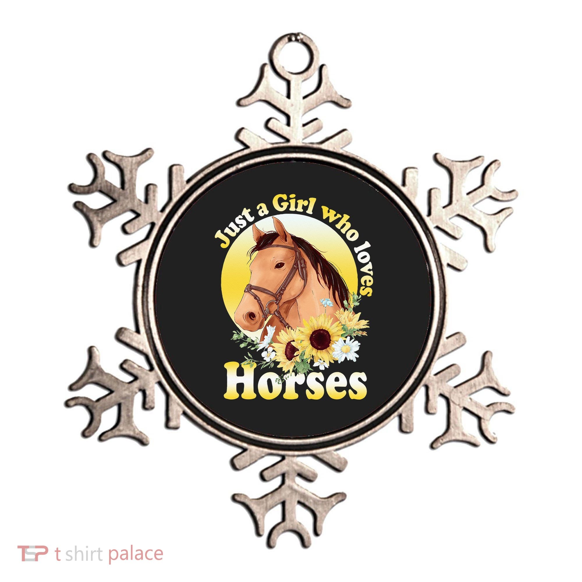 Just A Girl Who Loves Horses Riding Ornament