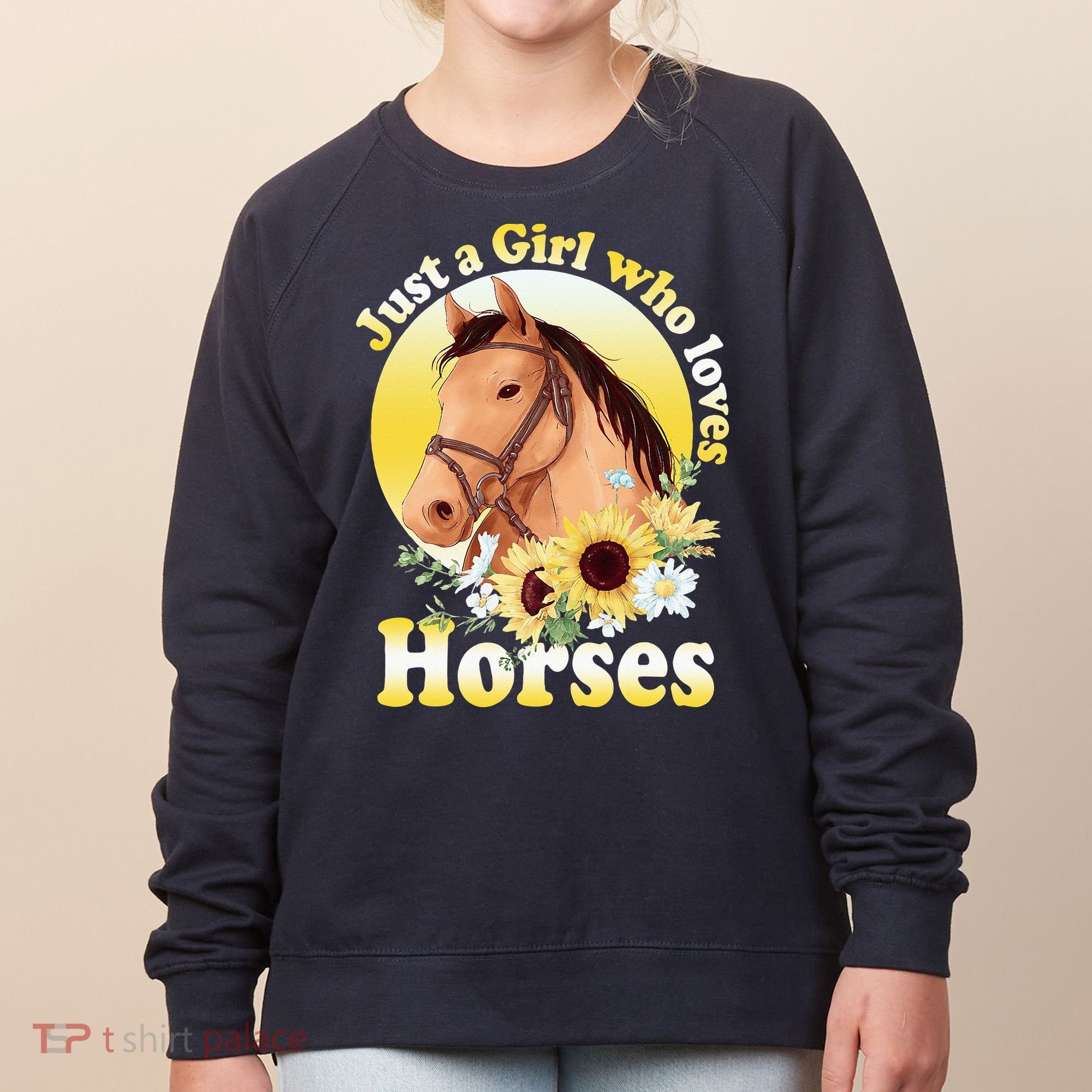 Just A Girl Who Loves Horses Riding Women's Sweatshirt