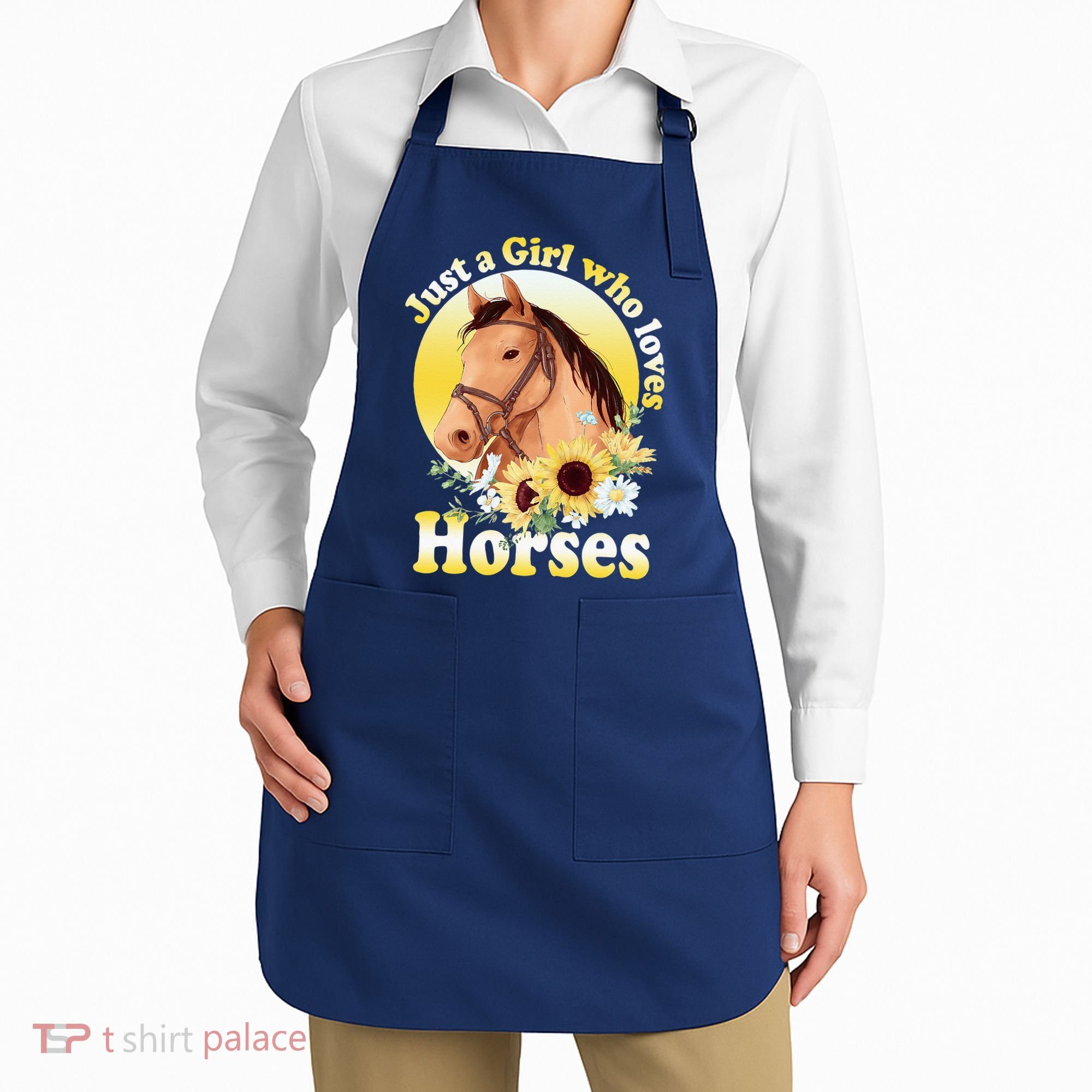 Just A Girl Who Loves Horses Riding Apron