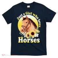 Just A Girl Who Loves Horses Riding T-Shirt thumb 0