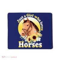 Just A Girl Who Loves Horses Riding Mousepad thumb 0
