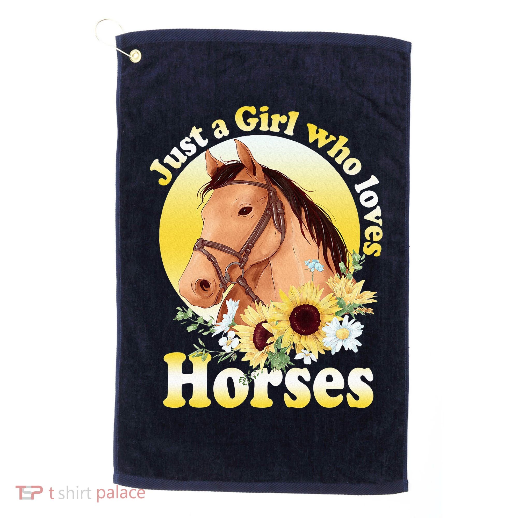Just A Girl Who Loves Horses Riding Golf Towel