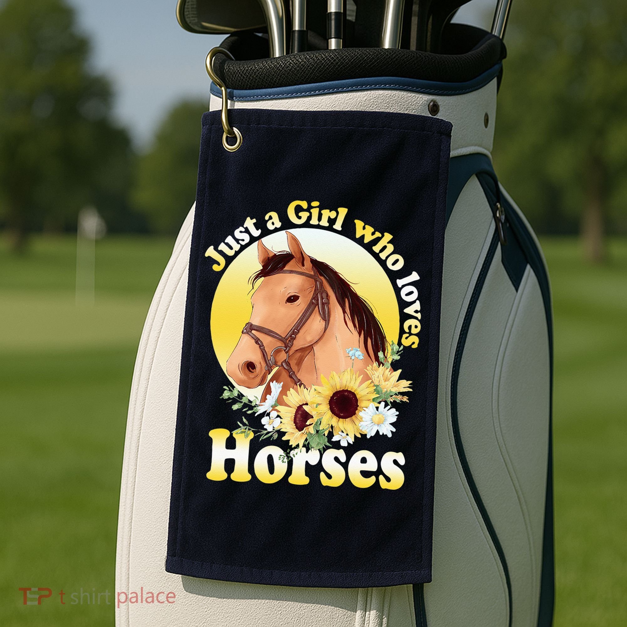 Just A Girl Who Loves Horses Riding Golf Towel