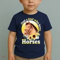 Just A Girl Who Loves Horses Riding Toddler T-Shirt thumb 2