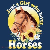 Just A Girl Who Loves Horses Riding Kids T-Shirt thumb 4