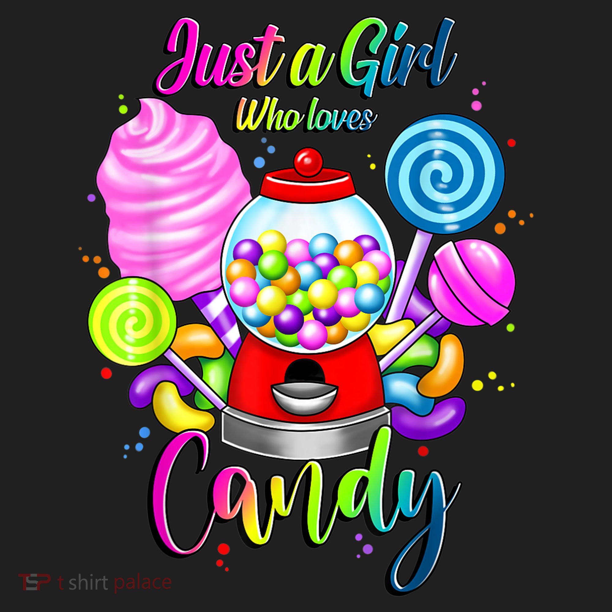 Just A Girl Who Loves Candy, Rainbow Sweets Tester Gift Women's Sweatshirt