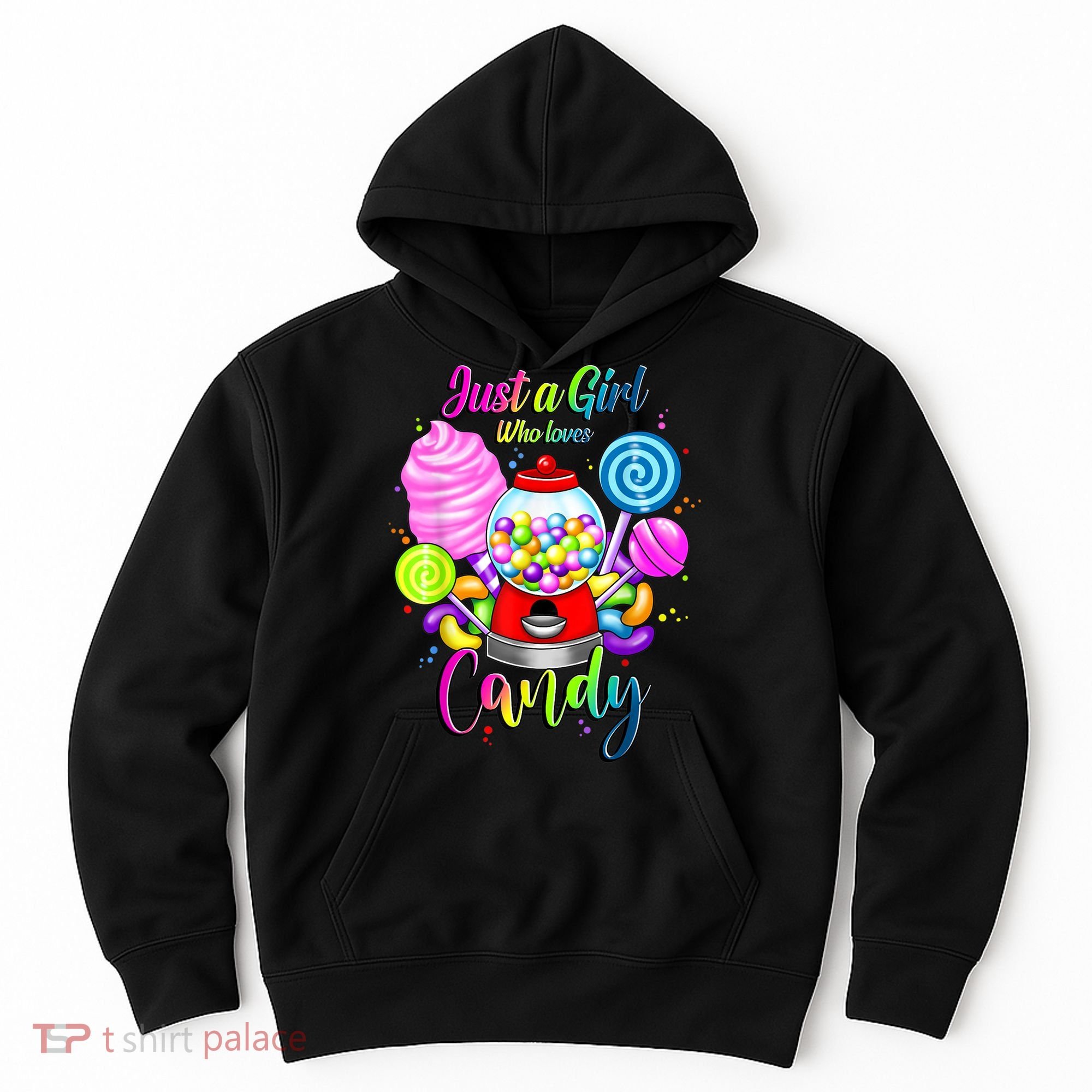 Just A Girl Who Loves Candy, Rainbow Sweets Tester Gift Hoodie