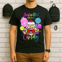 Just A Girl Who Loves Candy, Rainbow Sweets Tester Gift T-Shirt thumb 6